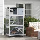 34" L Catio Outdoor Cat House on Wheels with Hammock