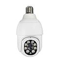 Deals -Caméra IP 360 degrés sans fil motorisée ampoule intérieure e27, 1080p, il est activé en mouvement seulement