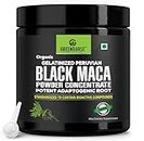 GREENDORSE Peruvian Gelatinized Black Maca Root Extract Powder Concentrate |10x more potent than normal powder| 3rd Party Lab Tested | Stamina & Reproductive Health Support, Performance, Vitality- High Potency-50g