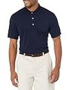 PGA TOUR Men's Short Sleeve Airflux Solid Polo - Blue - Medium