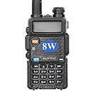 BAOFENG BF UV-5R 8-Watt Dual Band Two-Way Radio (144MHz-146MHz VHF & 430MHz-440MHz UHF) Includes Full Kit, Black