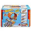 Hot Wheels Race Crate with 3 Stunts in 1 Set, 8+ feet of Race track, Includes 2 Hot Wheels cars, Portable Storage, Gift Set Ages 6 to 10,‎ GKT87