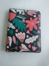 NEW!🌻Fossil Passport Wallet Flowers Foliage Colorful 4.5x5.5 Teal Pink Black