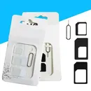 4Pcs Universal Mobile Phone SIM Card To Micro Standard Card Adapter Converter Sets Sim Card Tool for