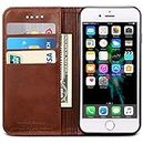 SINIANL iPhone 7 Plus Case, iPhone 8 Plus Case, Premium Leather Wallet Case Business Credit Card Holder Folio Flip Cover for iPhone 7 Plus / 8 Plus