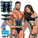 Jenylu EMS Muscle Stimulator, Abs Trainer Abdominal Muscle Toner Electronic Workout Home Fitness Device, Effective Abdominals Toning Belt Arm/Hip Trainer with USB Rechargeable