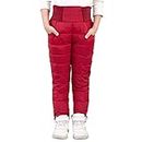 UGREVZ Girls Boys Snow Pants 2-10 Years Old Thick Winter Warm Pants Girl Activewear Clothes(A0001Red-4T)
