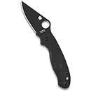 Spyderco Para 3 Lightweight Signature Folding Utility Pocket Knife with 2.92" Black Stainless Steel Blade and FRN Handle - Everyday Carry - PlainEdge - C223PBBK