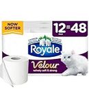 Royale Velour Toilet Paper, 12 Equal 48 Rolls, 284 Bathroom Tissues per roll