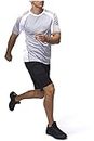 Sundried Men's Athletic Sports Top Gym T-Shirt Fitness Clothing (Medium) Grey