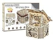WOODEN.CITY Mystery Box - Wooden Mechanical Model Building Kits for Adults & Teens - Model Set to Build A Secret Vintage Storage Box with Lock - Craft 3D Puzzle - 176 Parts - WR315