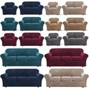 Stretch Velvet Plush Sofa Covers Couch Chair Slipcover Protector + Cushion Cover