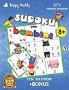 Sudoku per Bambini: N1 Simpatico + BONUS - 200 sudoku in un percorso da facili a difficili più varie attività sviluppa cervello all'interno del libro con disegni da colorare (AllenaMenti)