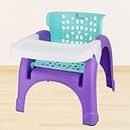 R for Rabbit Jelly Bean Chair 3 in 1 Multi-Functional Baby Study | Shampoo | Meal | Regular Kids Seating Chair with High Backrest for 1-8 Years Kid, Weight Capacity Upto 40Kgs (Green Purple)