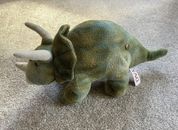 Raro peluche FAO nero triceratopo dinosauro giocattolo morbido giocattoli R Us 2011 14"" Exc Cond