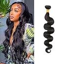 Brazilian Hair Body Wave 1 Bundle Weave Unprocessed Human Hair Weft no Tangle Shedding Total 100g Natural Color 16 Inch