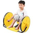Kids Manual Crank Wiggle Car, 15" Wheels Tricycle Ride On Toy, Enhance and Training Body Coordination, Kids Autism Sensory Sit and Spin Toy for 3+,Yellow