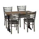 Jessica 48" Dining Table Wood/Metal in Gray/Brown Restaurant Furniture by Barn Furniture | 28 H x 48 W x 30 D in | Wayfair DRTTP3048228&TB&MCM135XC