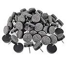 40pcs Furniture Felt Pad Round Heavy Duty Nail-on Slider Glide Pad Floor Protector for Wooden Furniture Chair Tables Leg Feet(Dia 0.87"/22mm,Black)
