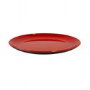 Elite Global Solutions JW99R2T-BR 9" Round Melamine Dinner Plate, Black/Red
