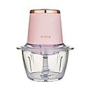 Tower Cavaletto T12058PNK Glass Bowl Chopper, 1L, 350W, Marshmallow Pink and Rose Gold