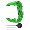 HASMI Compatible With Polar M400 M430 GPS Running M 400 300 Soft Silicone Breathable Wristband Strap Smart Watch Watchband Bracelet Replacement (Color : Green, Size : For Polar M400)