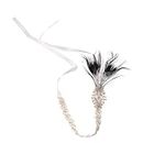 THE STYLE SUTRA® Bridal Peacock Feather Headband 1920's Flapper Dress Hairband Headpiece | Womens Accessories |Hair Accessories