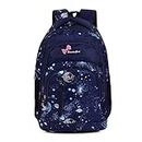 BEAUTY GIRLS Women's 1522 Polyester Floral Printed Designer Stylish Waterproof School/Collage/Picnic Bag-Standard Backpack (32 Litre, Navy Blue) Free Size