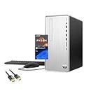 HP Pavilion Desktop, AMD 6-Cores Ryzen 5 5600G (Up to 4.4GHz), 64GB RAM, 1TB PCIe SSD + 1TB HDD, WiFi 6, Bluetooth, RJ45, USB-C, 3-in-1 Media Card Reader, Keyboard & Mouse, PDG HDMI Cable, Win 11 Pro