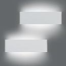 KICAAO 15.7in White Modern Wall Sconce 2-Pack, Indoor Vanity Light Up and Down LED Vanity Light for Bathroom Wall Lighting Fixtures (White Light 5000K)