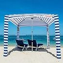 Beach Tent Beach Canopy Beach Cabana with Carry Bag Large Space 6.7' x 6.7' Waterproof and UPF UV 50+++ Sun Protection Outdoor Shade Umbrella for Beach, Lake, Camping,Backyard Fun or Picnics