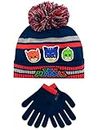 PJ Masks Ensemble d'hiver bonnet et gants pour enfants Bleu Taille Unique