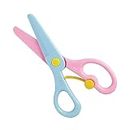 Garth DIY Crafts Kids Handmade Plastic Safety Scissors for Decorative Paper Cutting - Pre-school Training Art Craft Supplies for Educational Learning with Non-Toxic, Easy-Grip Handles (Pack of 1)
