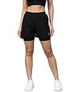 CHKOKKO Double Layered Sports Gym Workout Running Shorts for Women Green S