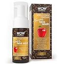WOW Apple Cider Vinegar Foaming Face Wash Cleanser - Normal, Dry & Oily Skin - Heal, Hydrate For Soft, Clear Skin - Remove Dirt, Oil & Makeup, Reduce Acne Breakouts - Men & Women - All Ages - 100 mL