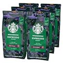 STARBUCKS Espresso Roast, Dark Roast, Whole Bean Coffee 200g (Pack of 6)