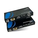OREI 4K USB 2.0 HDMI Extender Over LAN HDBaseT PoC Single CAT5e/CAT6A/CAT7 Cable 4K @ 60Hz - Up to 400 Ft 4:4:4 - KVM Webcam Remote Keyboard Mouse USB Control - Digital Full HD (4K USB 2.0)