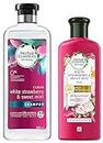 Herbal Essences White Strawberry & Sweet Mint SHAMPOO(400ML) and Strawberry Conditioner, 240ML- Clean and Voluminous Hair. No Parabens, Colourants, Glutens.PETA Cruelty Free Certified
