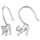 Earrings Cat 925 Silver 3D Nickel Free Hangover Earrings Pet Gift Love