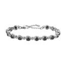 Stainless Steel Natural Black Spinel Bracelet Jewelry for Women Size 6.5" Ct 3.4