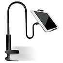 Tablet Holder Cellphone Stand, AFUNTA Gooseneck Lazy Bracket for 4-7.2 inches iPhone iPad GPS Samsung LG BlackBerry Devices,360 Degree Rotating,27.5" Flexible Arm -Black
