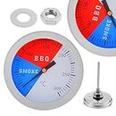 VEADK Thermomètre Thermomètre en Acier Inoxydable BBQGrill Thermometers Thermomètre pour Barbecue à indicateur de température de 300 degrés - Argent