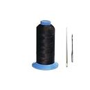 Boss poly® Upholstery Sewing Nylon Thread for Denim/Leather/Canvas/raxin/Bag/Jeans, seat, Mattress Stitching Thread for Domestic Industrial Purposes 450D/3 500 Meter (546Yards) (Dark Brown)