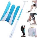 MobiliAid Sock Aid with Long Handled ShoeHorn / Dressing Stick - extends upto 90cm or 35.5in, Sock Assist Helper, Stocking Aid, Disabled Aids, 'No More Bend Assistance' for the Elderly, Handicapped, Pregnant