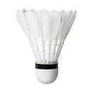 jaspo Shuttlecock With High Speed/Great Stability And Durability For Indoor Outdoor Training/Practice Badminton Rackets Sports. (Pack Of 5 (Feather Shuttle)), White