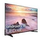 Cecotec Televisor LED 55" Smart TV A2 Series ALU20055. 4K UHD, Android 11, Diseño sin Marco, MEMC, Dolby Vision y Dolby Atmos, HDR10, 2 Altavoces de 10W, Modelo 2023