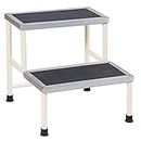 MEDBUDDY Bed Side Double Foot Step/Stool with Anti Slippery Rubber Coating Top Medical Furniture for Hospital / Clinic / Nursing Home and Domestic Use - Standard