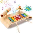 Xilófono de madera Wingyz para niños, instrumentos musicales para niños pequeños para niños de 1 año,