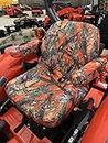 Durafit Seat Covers, Compatible with Kubota Tractors L3301,L3901,L4701, KU16 (MC2 Orange Endura) One Piece seat with armrests. New for 2022