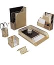 BLU MONACO Office Supplies Gold Desk Accessories for Women-6 Piece Interlocking 